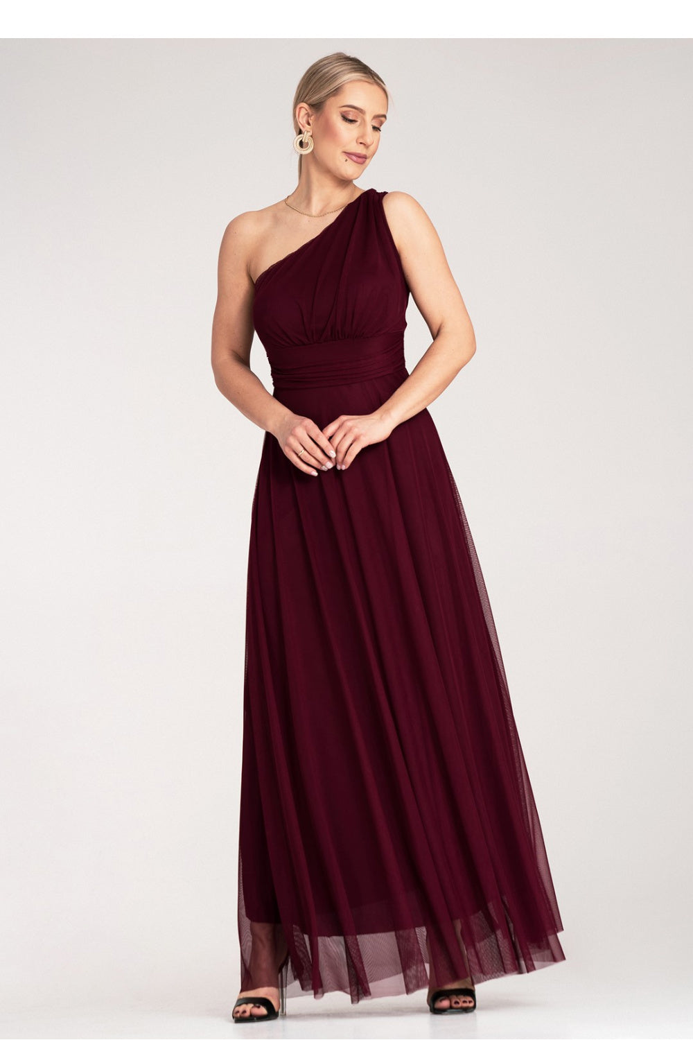 Figl Burgundy Maxi Evening Dress
