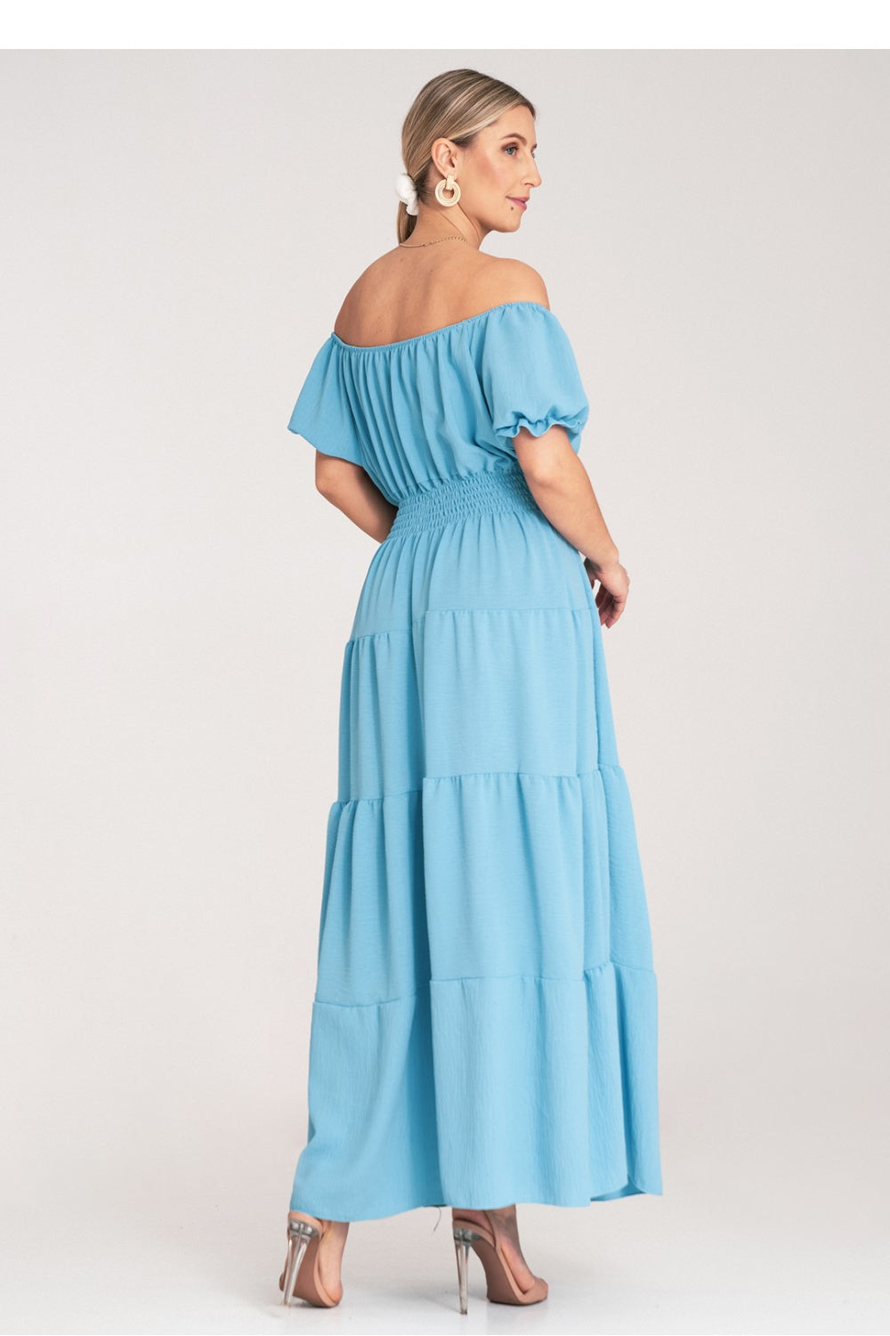 Figl Blue Maxi Flared Dress - view 3