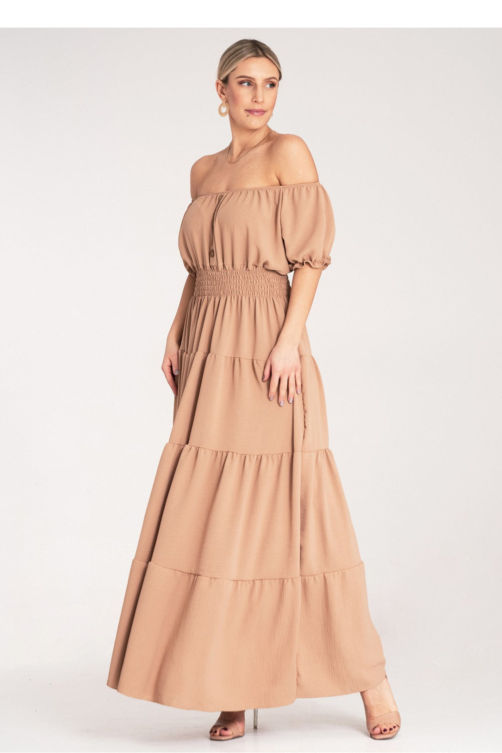 Figl Beige Maxi Flared Dress - view 4