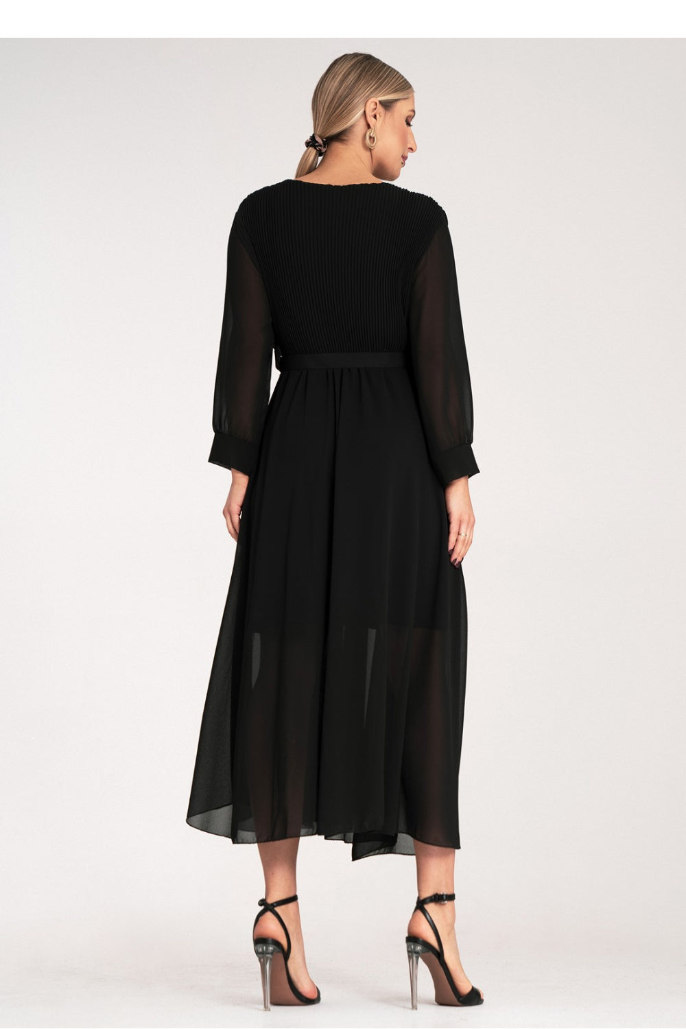 Figl Black Maxi Wrap Cocktail Dress - view 3