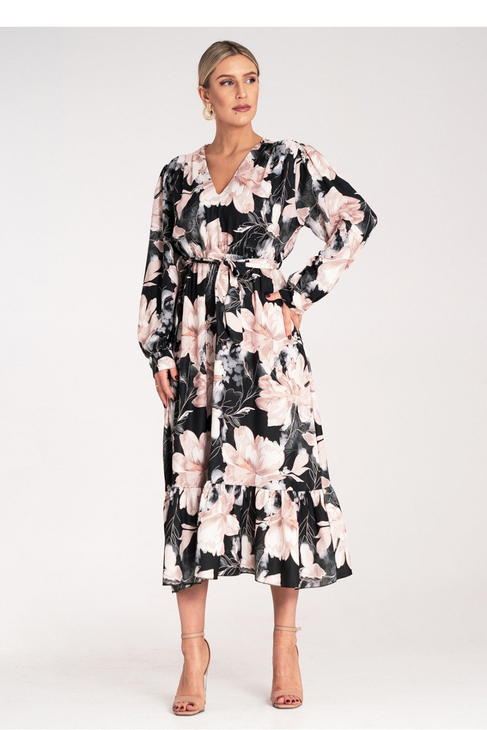 Figl Black Maxi Floral Dress