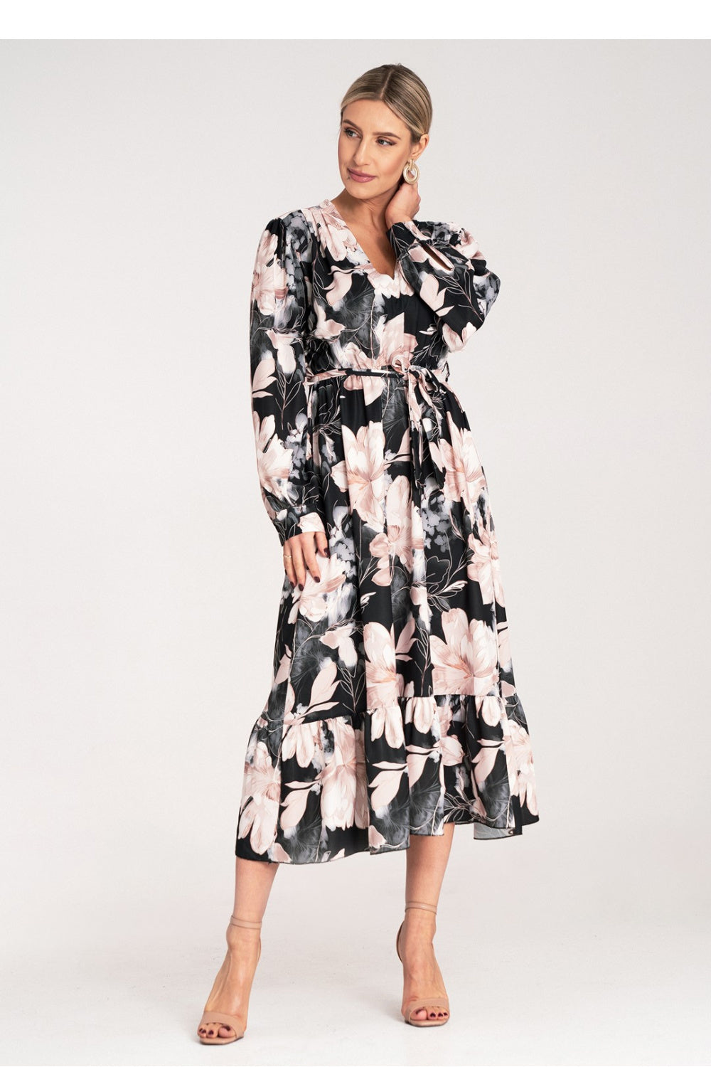 Figl Black Maxi Floral Dress - view 4
