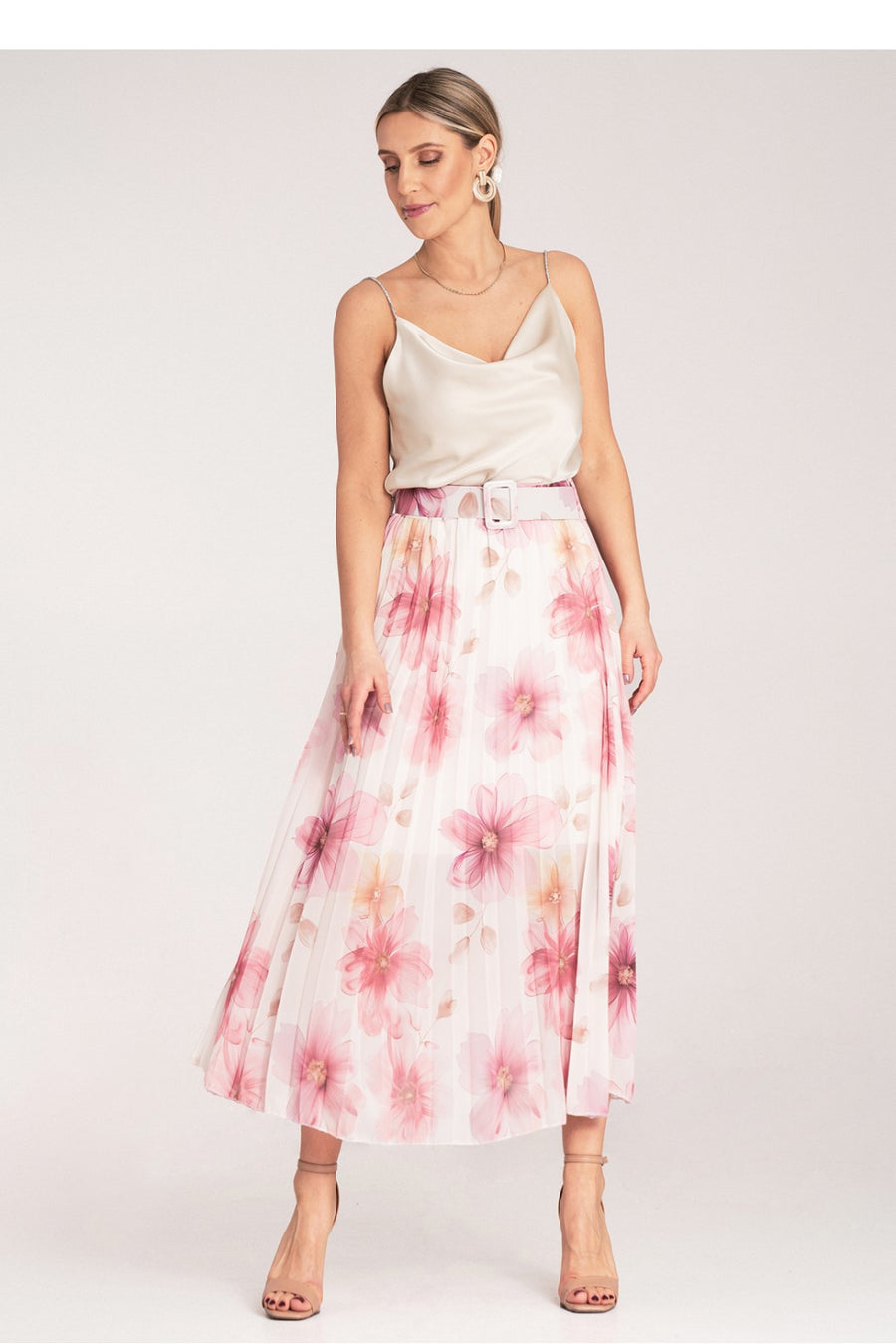 Figl Pink Floral Bodycon Skirt