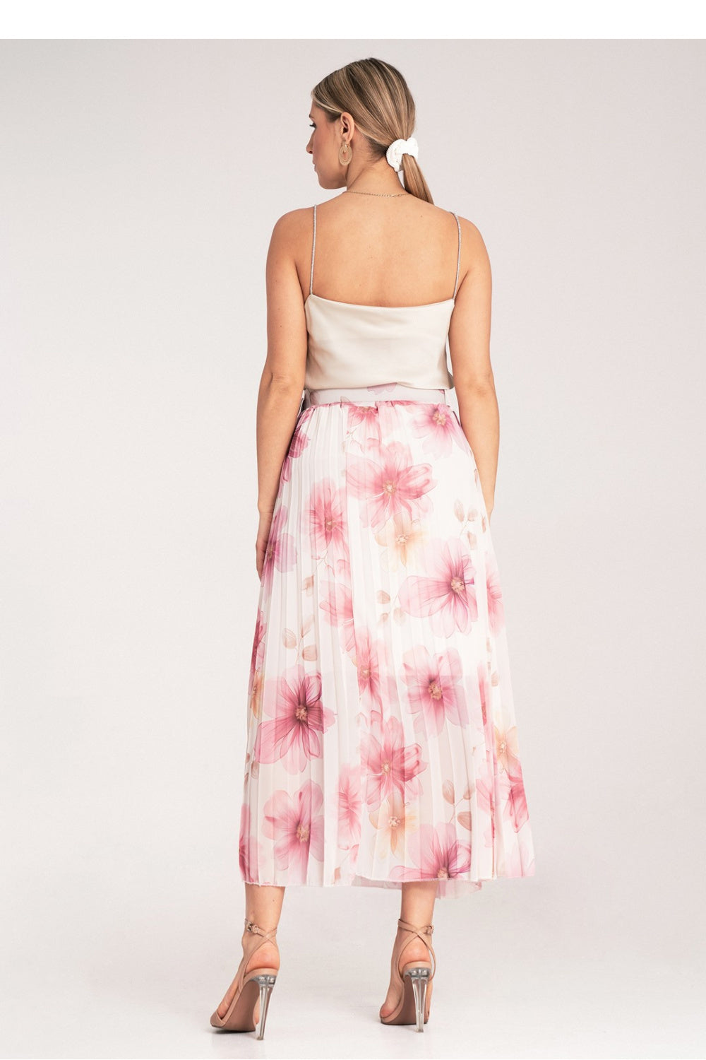 Figl Pink Floral Bodycon Skirt - view 3