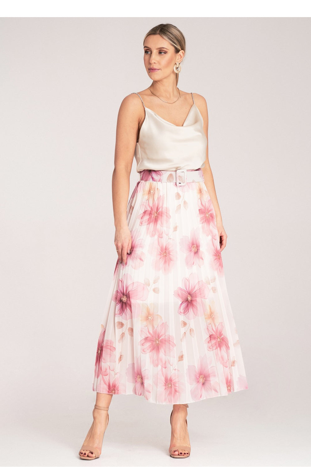 Figl Pink Floral Bodycon Skirt - view 4