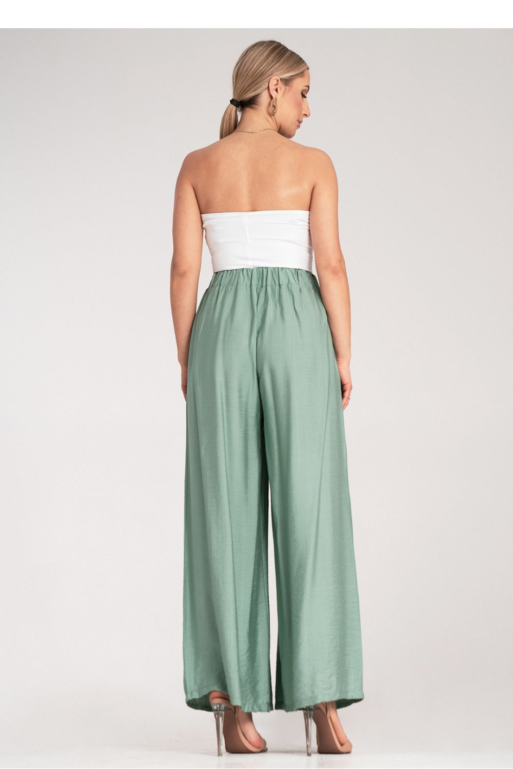 Figl Mint Pleated High Waisted Trousers - view 3