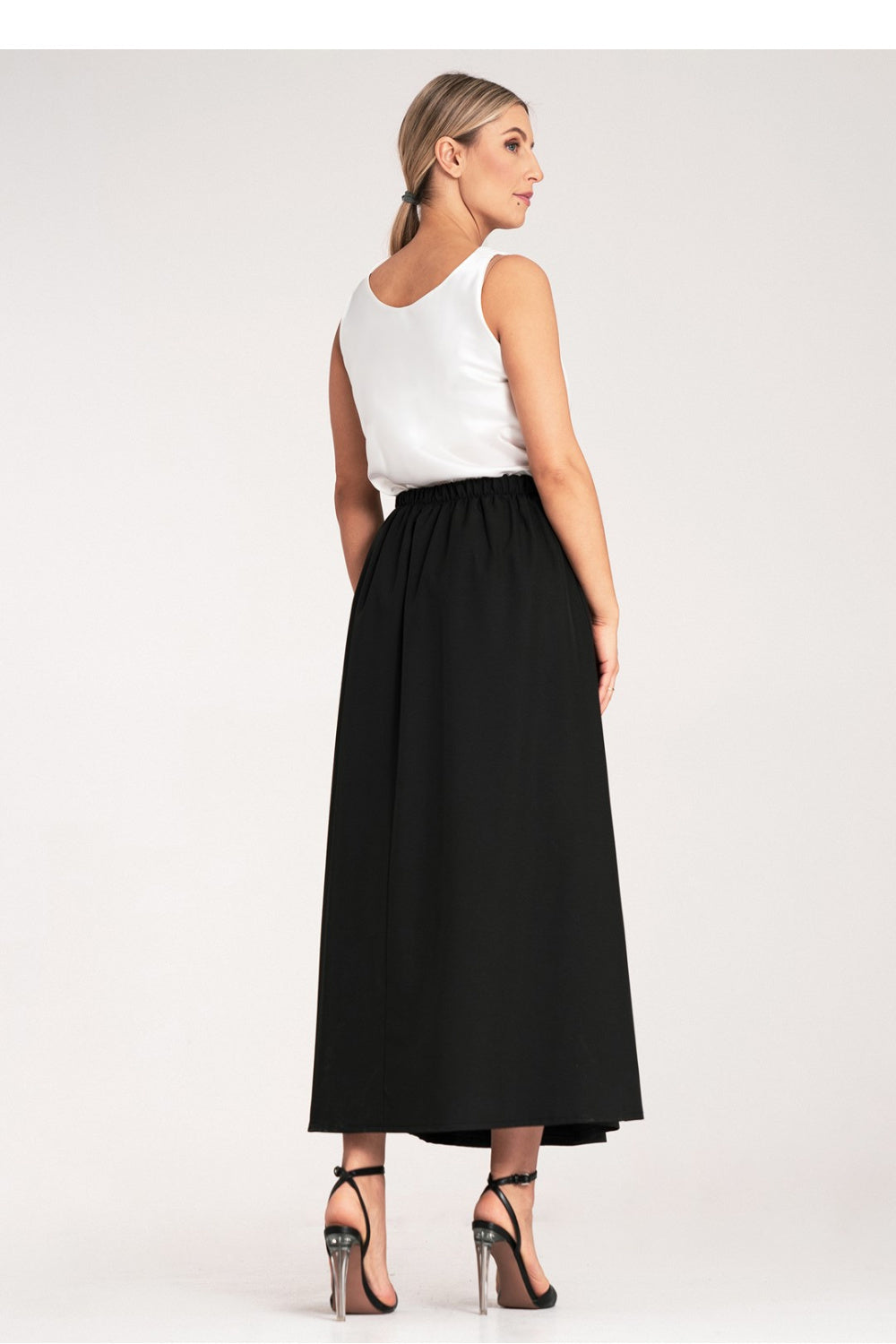 Figl Black Pleated Midi Skirt - view 3