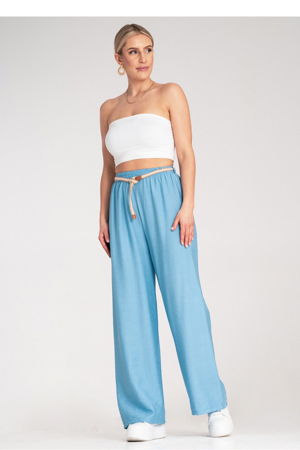 Figl Blue Viscose Trousers - view 2
