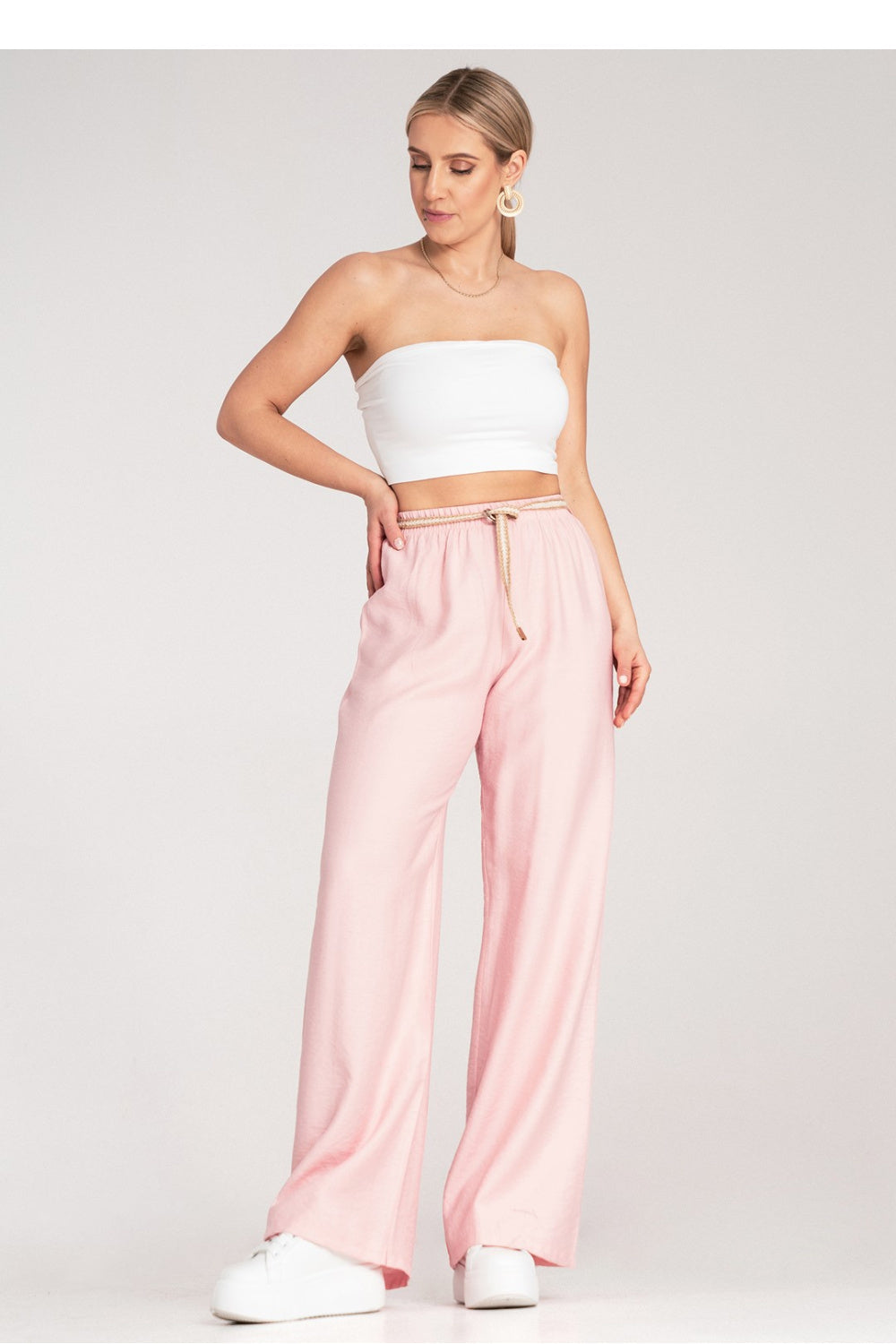 Figl Pink Viscose Trousers - view 4