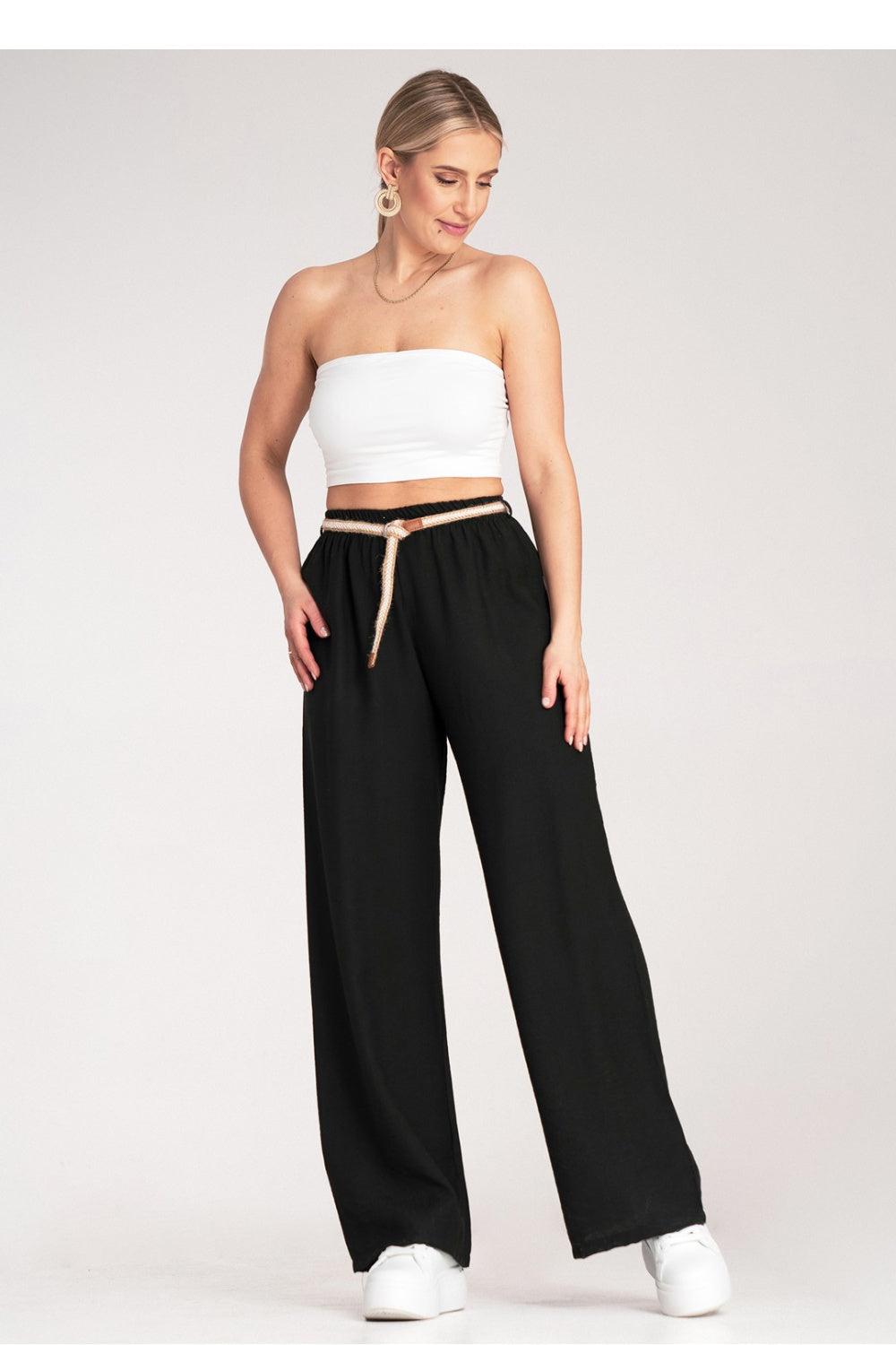 Figl Black Viscose Trousers - view 2