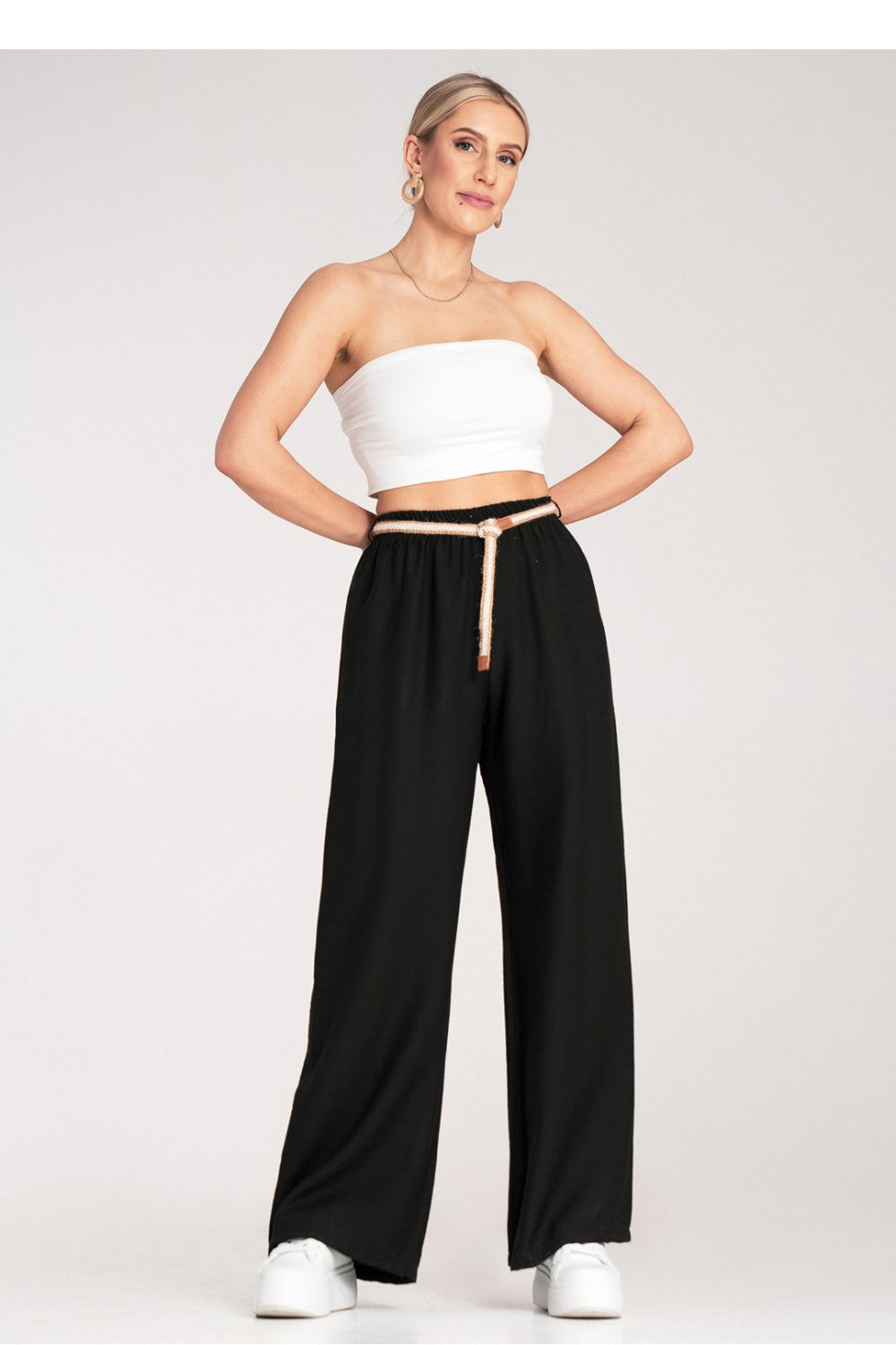 Figl Black Viscose Trousers - view 4