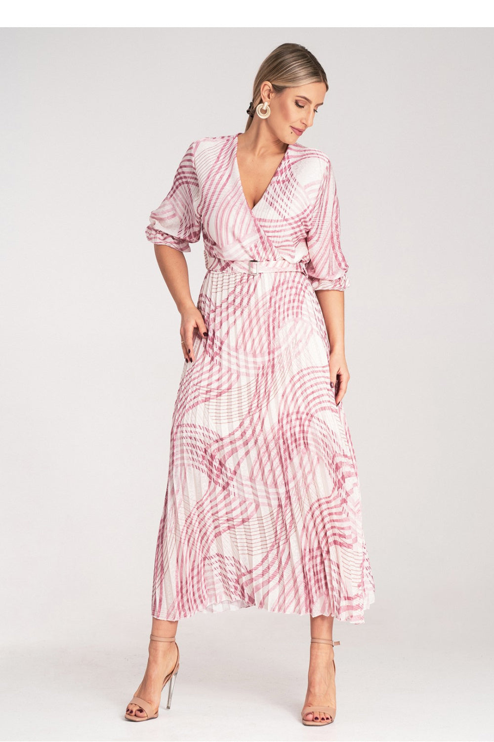 Figl Pink Maxi Satin Dress