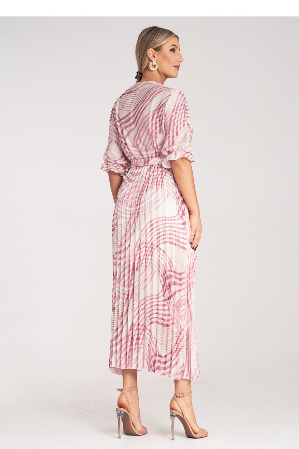 Figl Pink Maxi Satin Dress - view 3