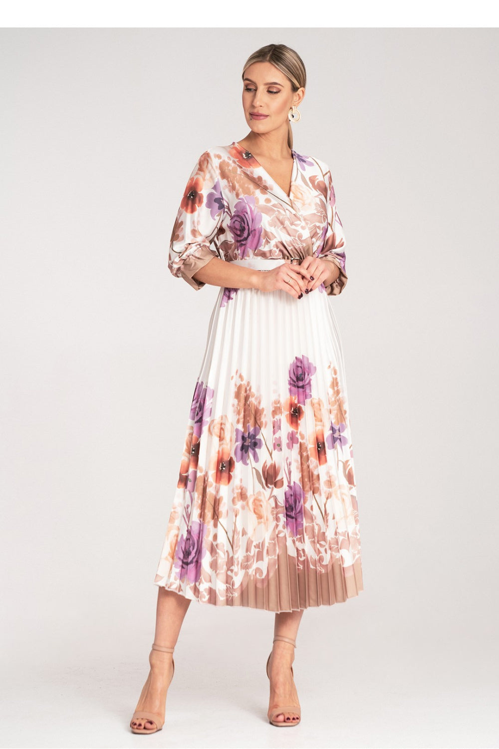 Figl White Maxi Satin Dress