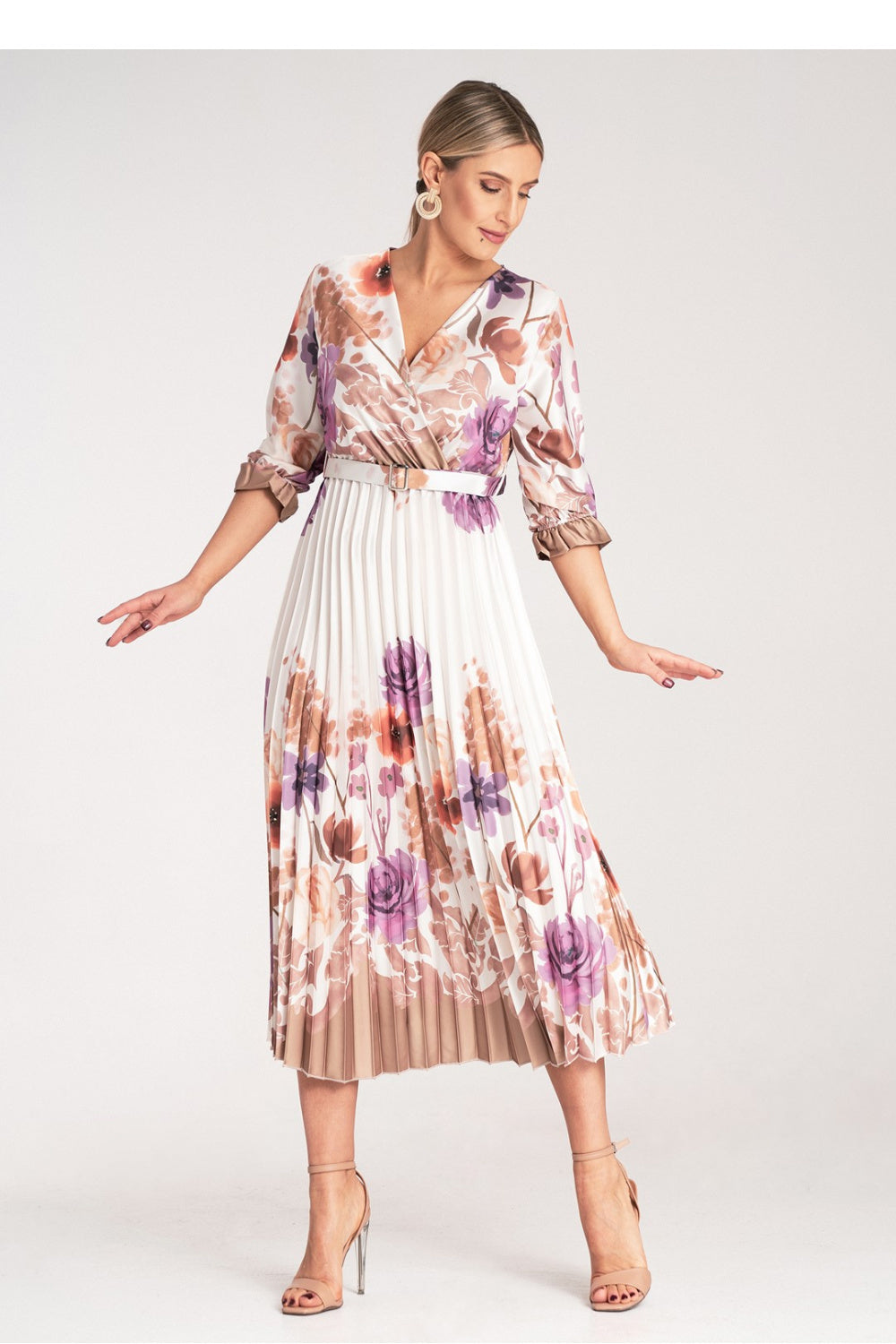 Figl White Maxi Satin Dress - view 2