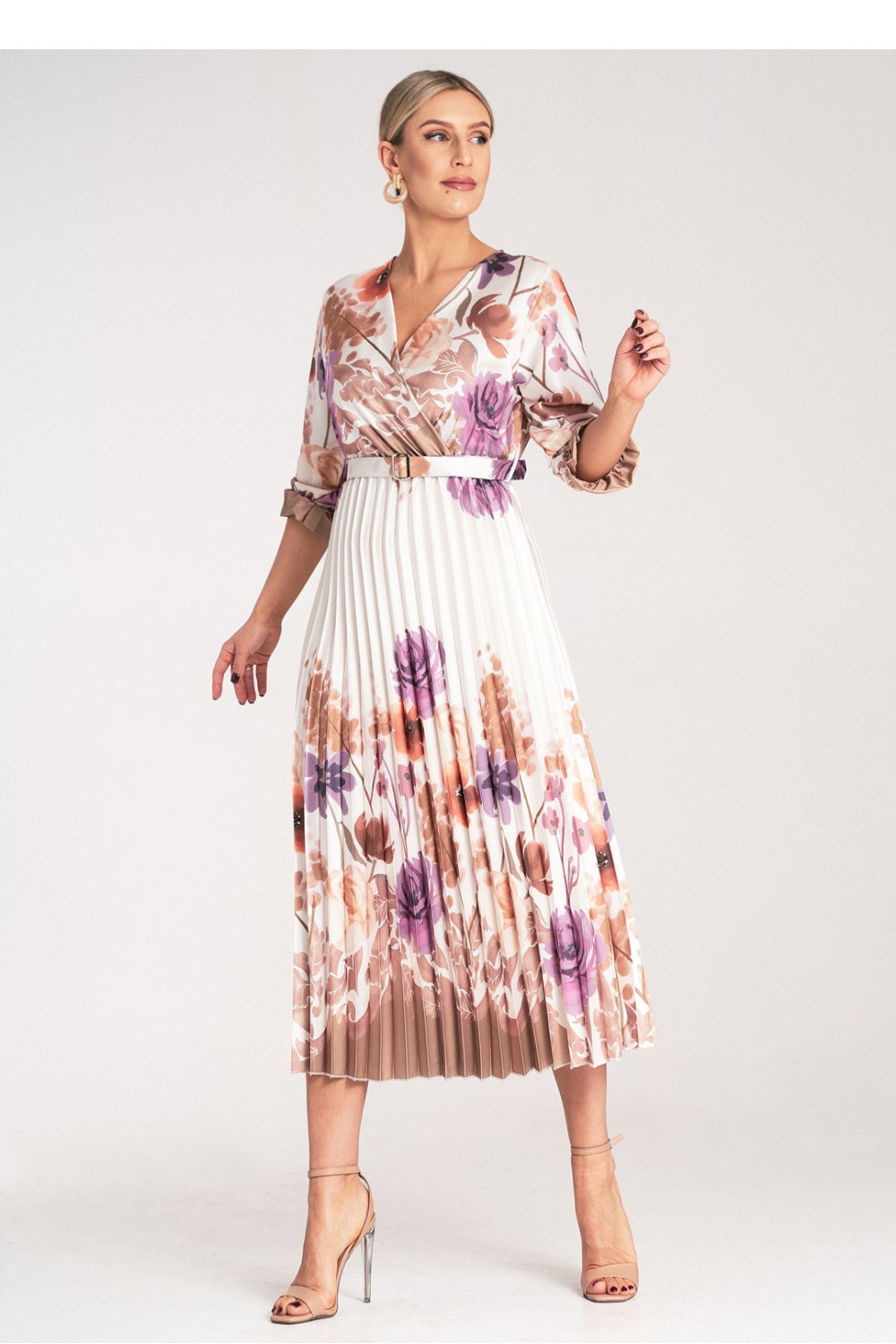 Figl White Maxi Satin Dress - view 4