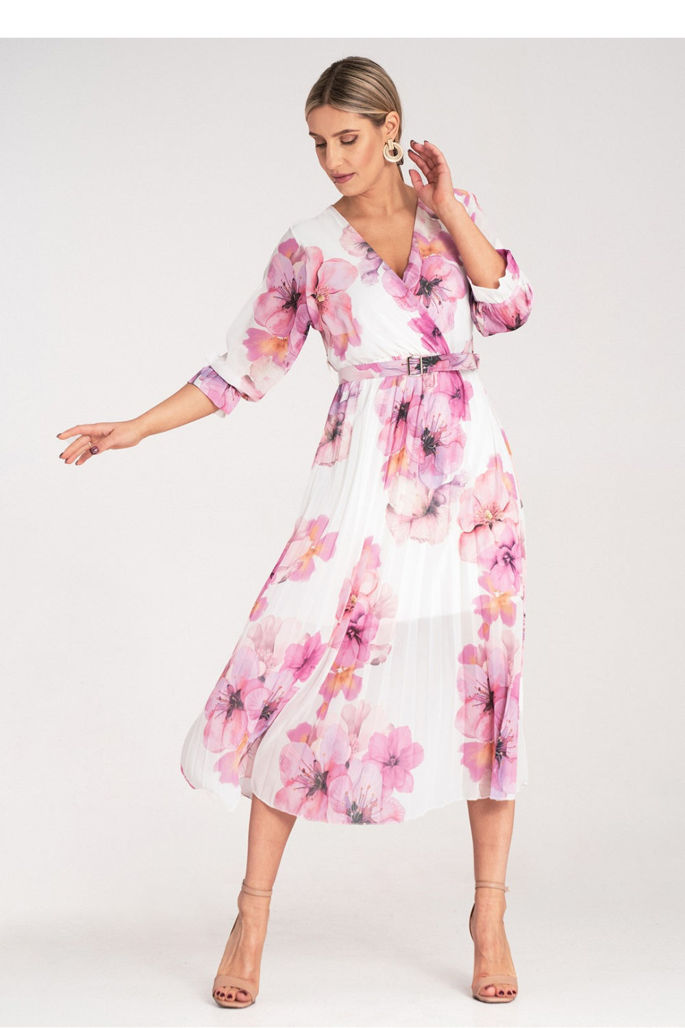 Figl White Midi Floral Dress - view 2