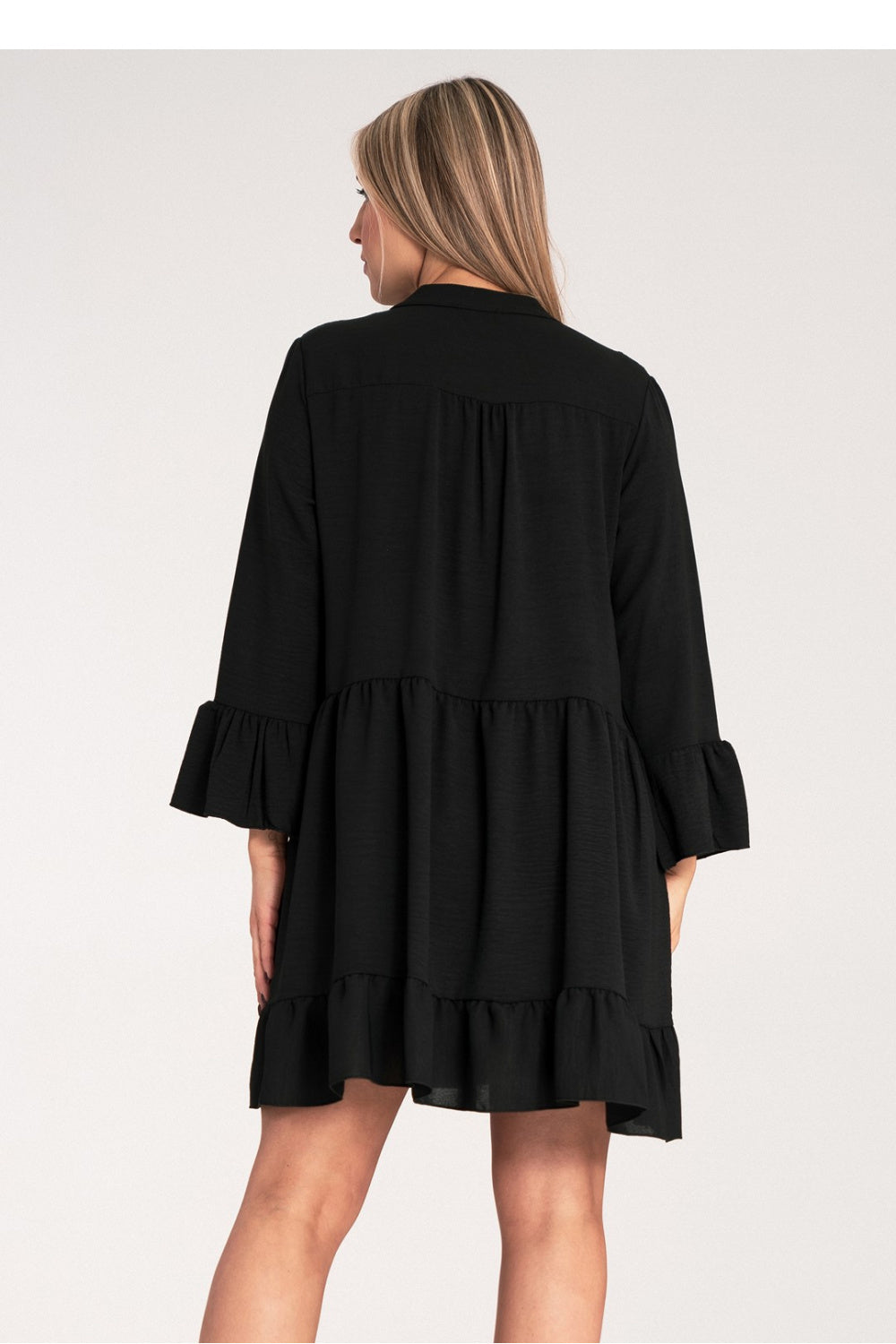 Figl Black V-Neck Dress - view 3