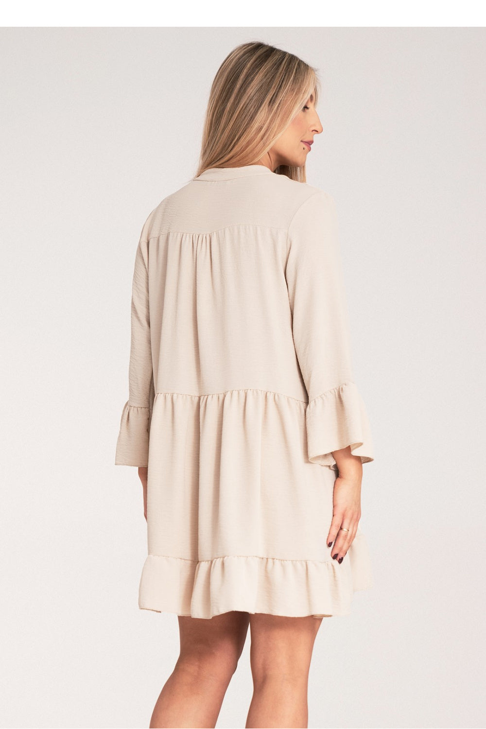 Figl Beige V-Neck Dress - view 3