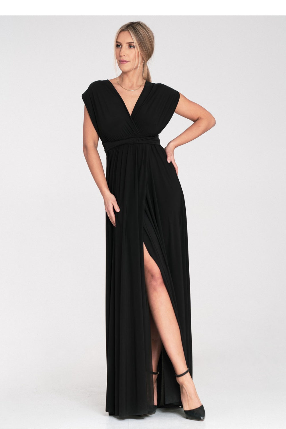Figl Black Polyester Maxi Dress - view 2