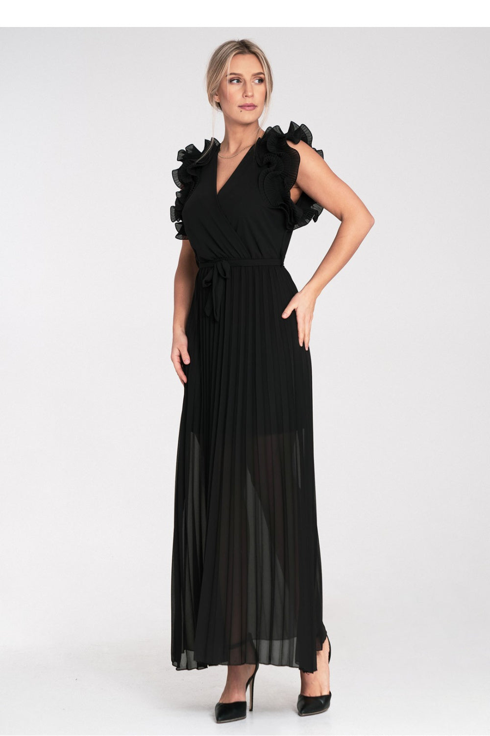 Figl Black Wrap Maxi Dress - view 2