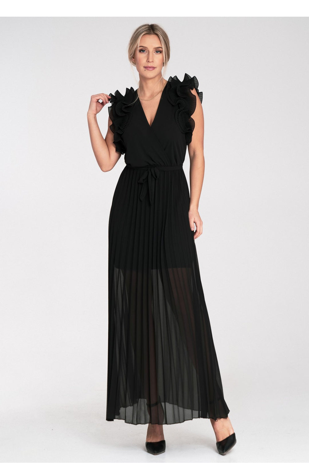 Figl Black Wrap Maxi Dress - view 4