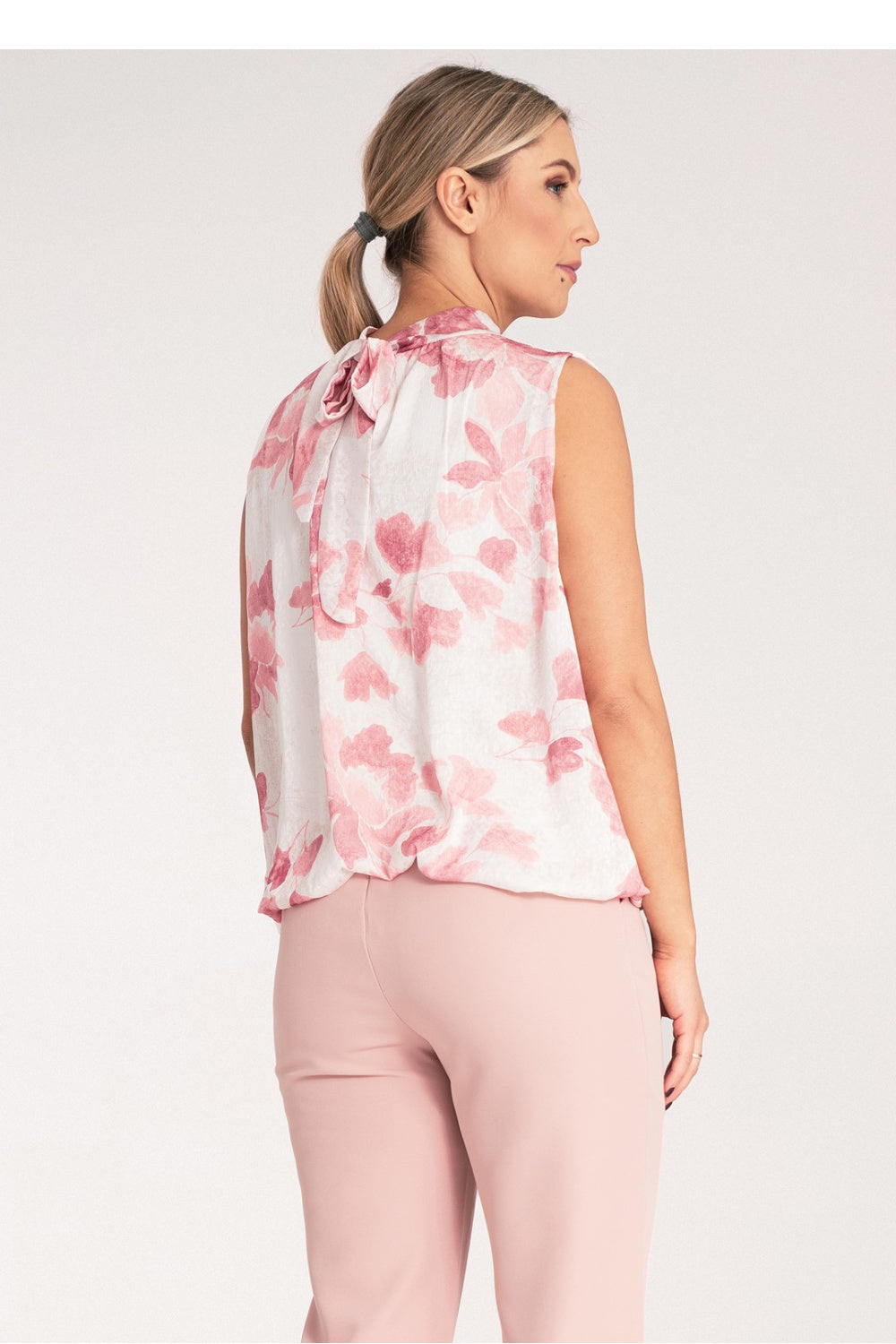 Figl Pink Polyester Sleeveless Blouse - view 3