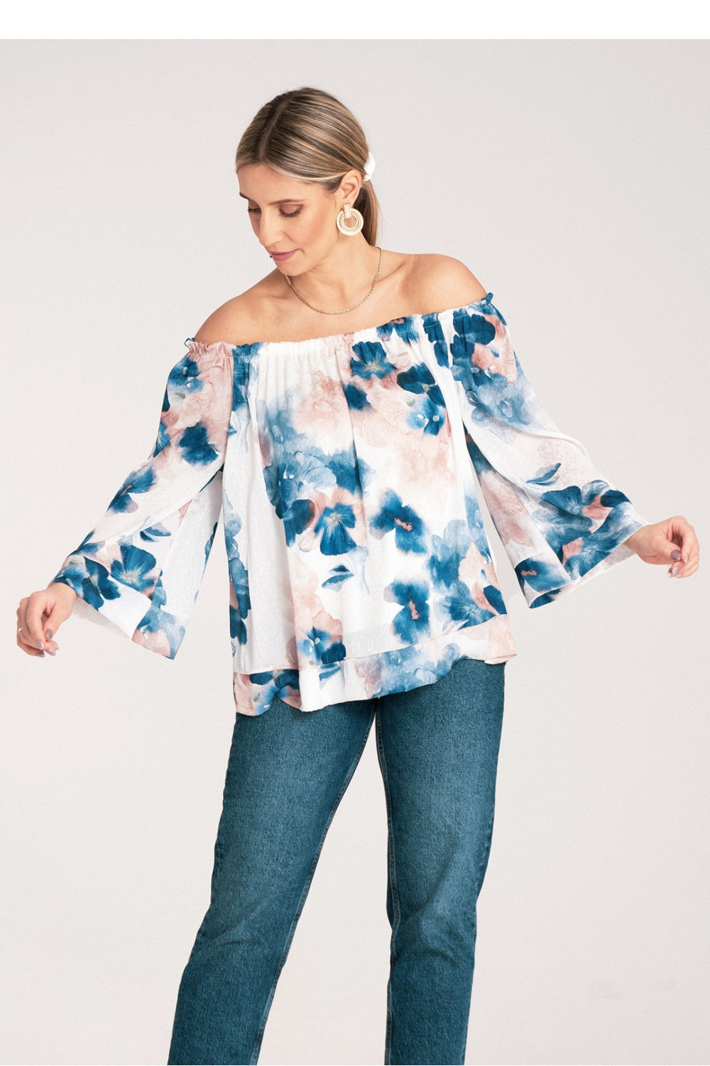 Figl Blue Loose Fit Blouse