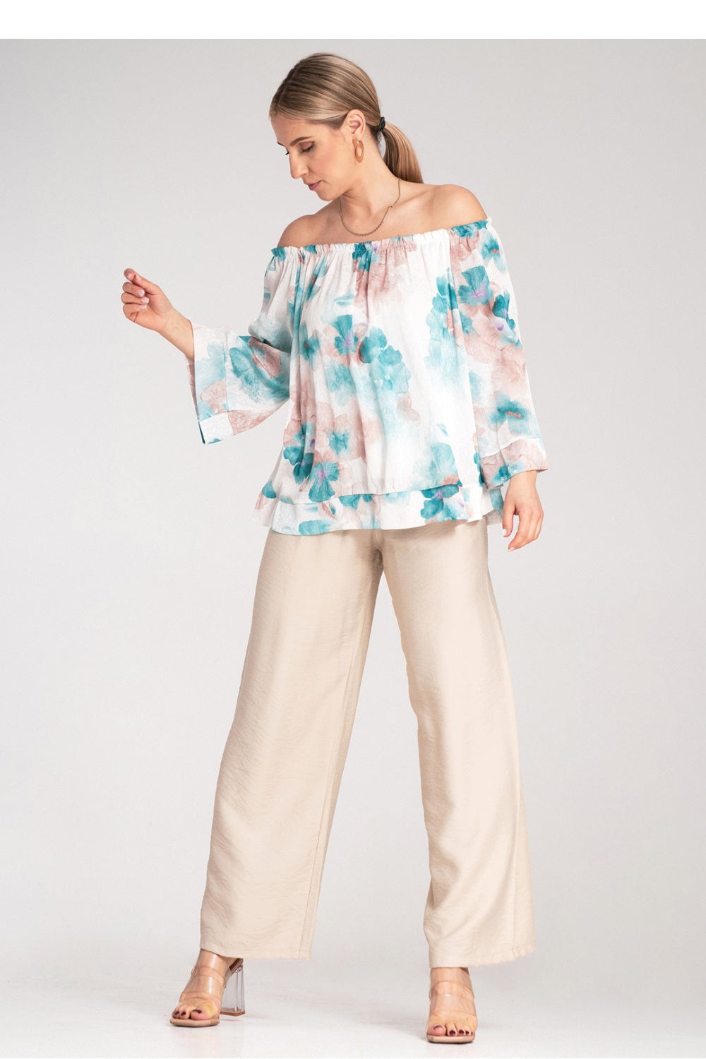 Figl Turquoise Blouse - view 2