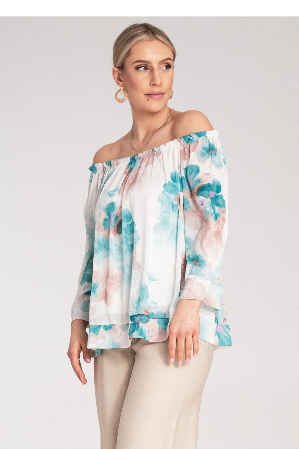 Figl Turquoise Blouse - view 4