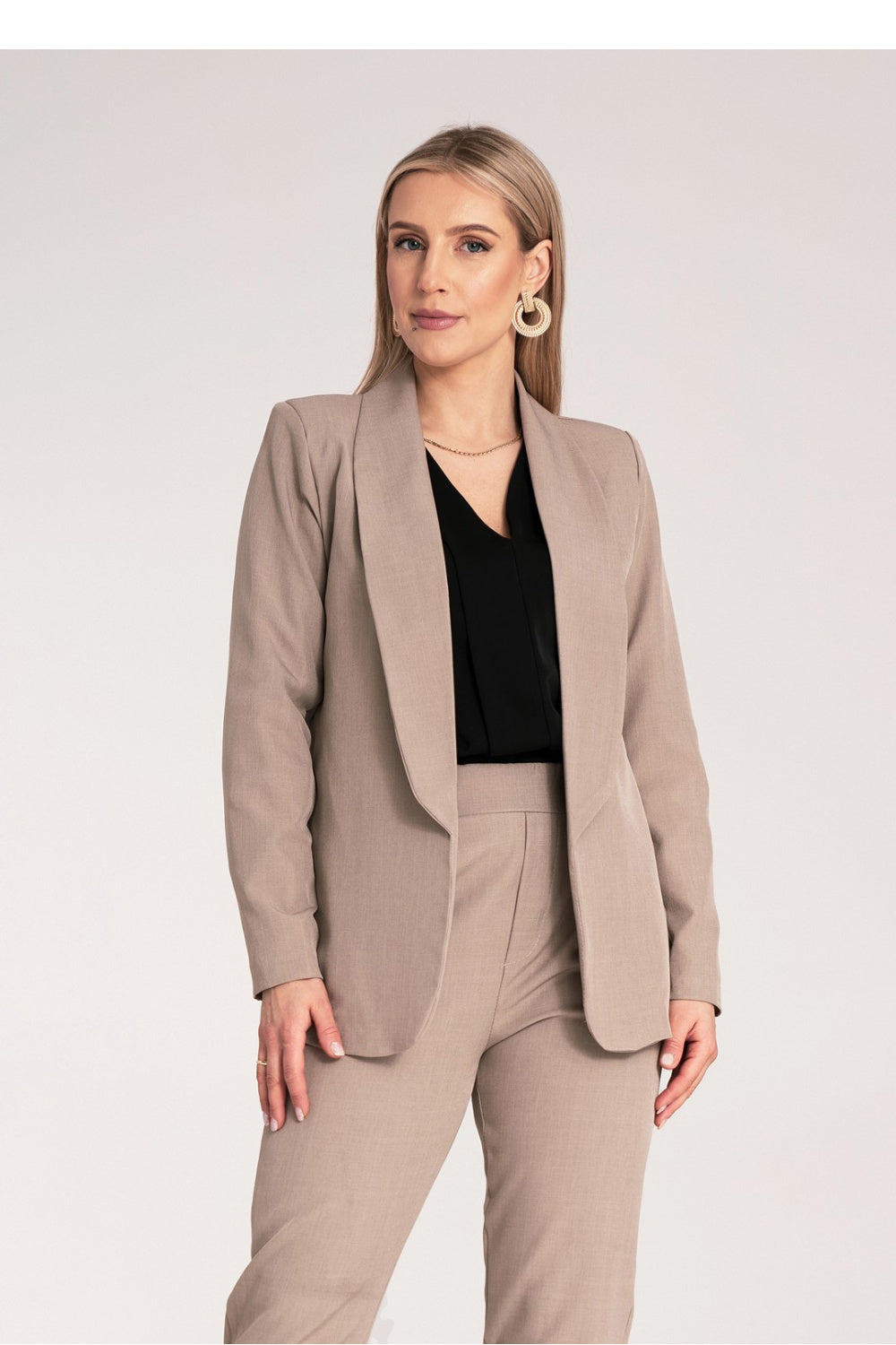 Figl Dark Beige Long Sleeve Jacket