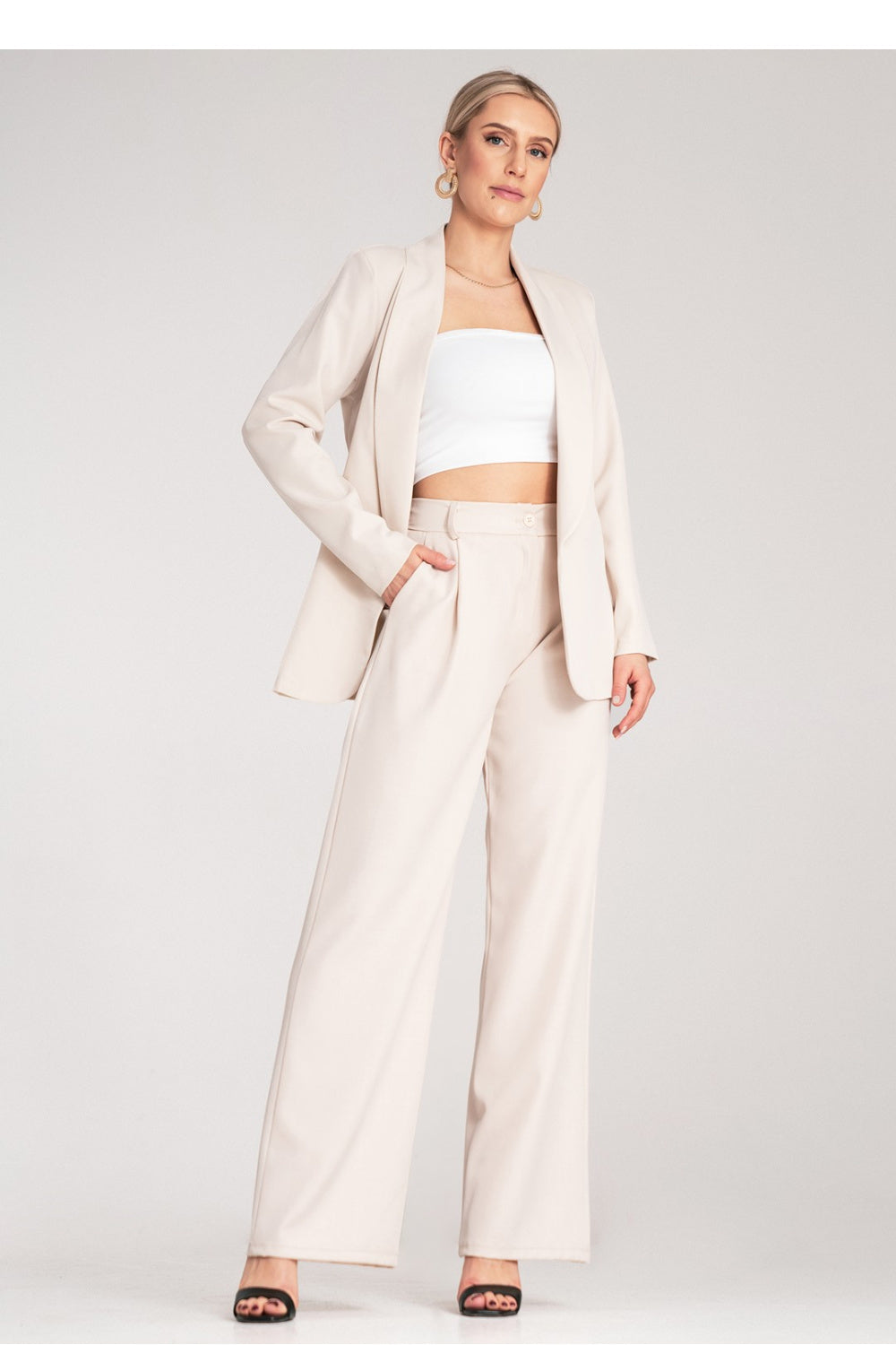 Figl Light Beige Long Sleeve Jacket - view 4