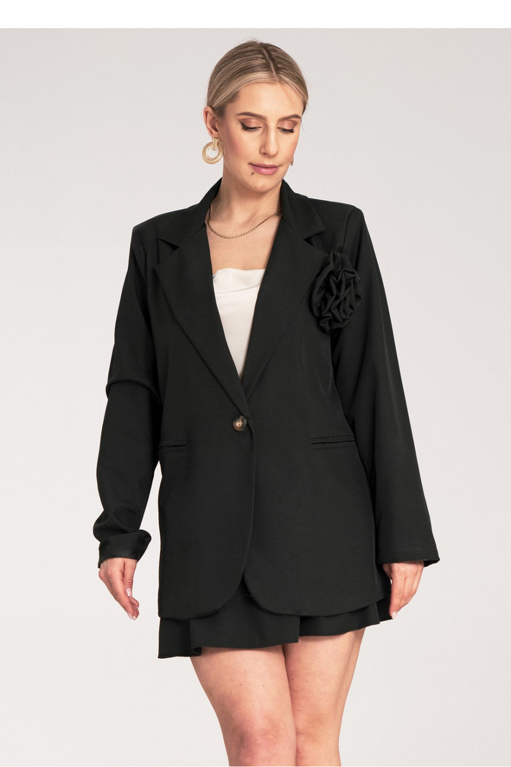 Figl Black Floral Jacket