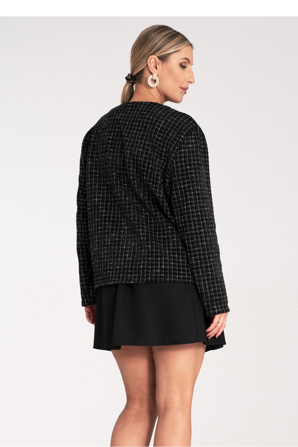Figl Black Cotton Jacket - view 3