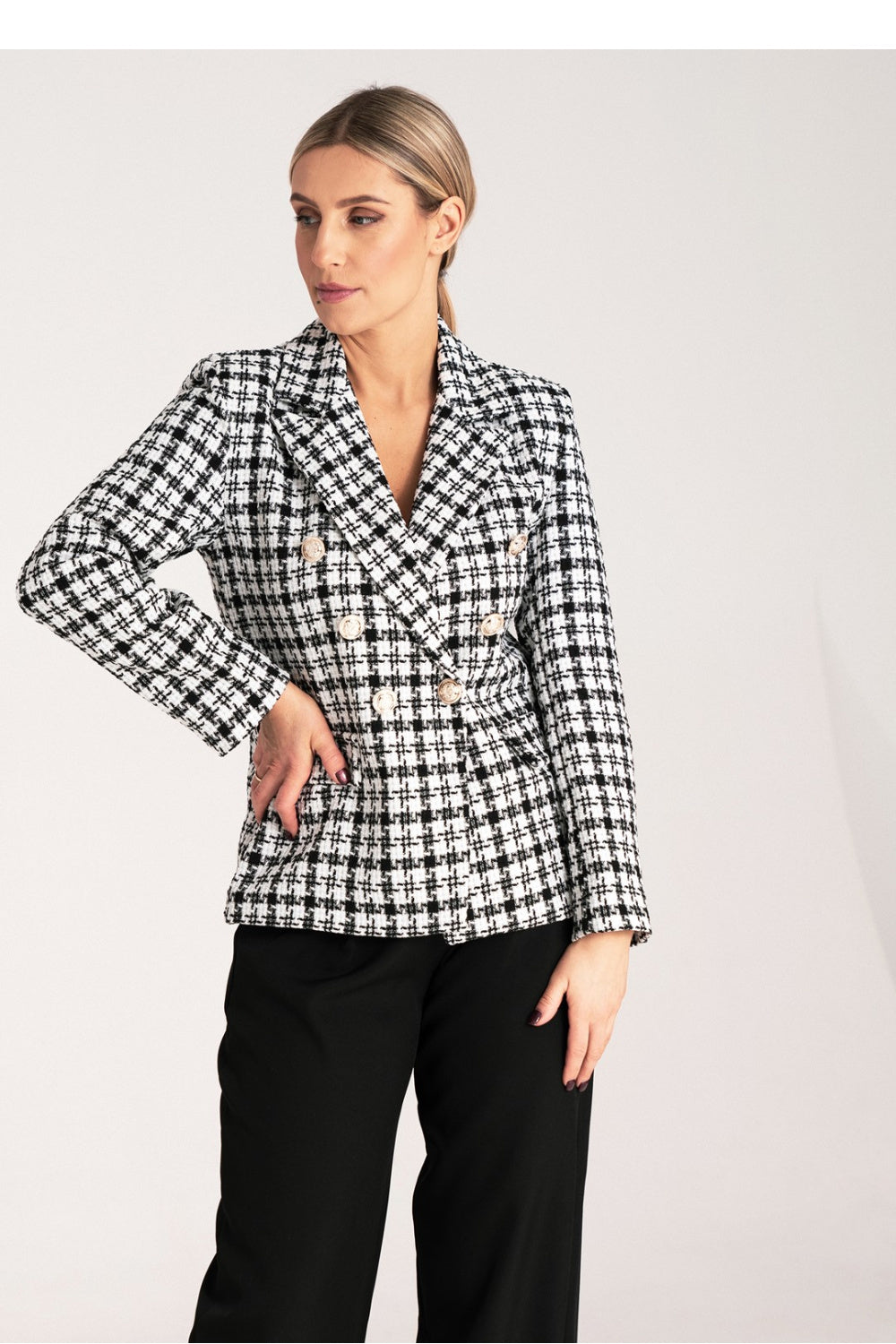 Figl Black Collared Jacket - view 4