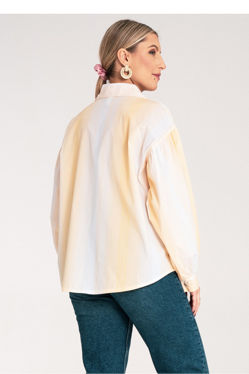 Figl Yellow Striped Long Sleeve Top - view 3
