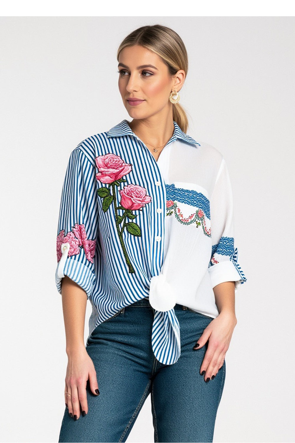 Figl Blue Floral Shirt