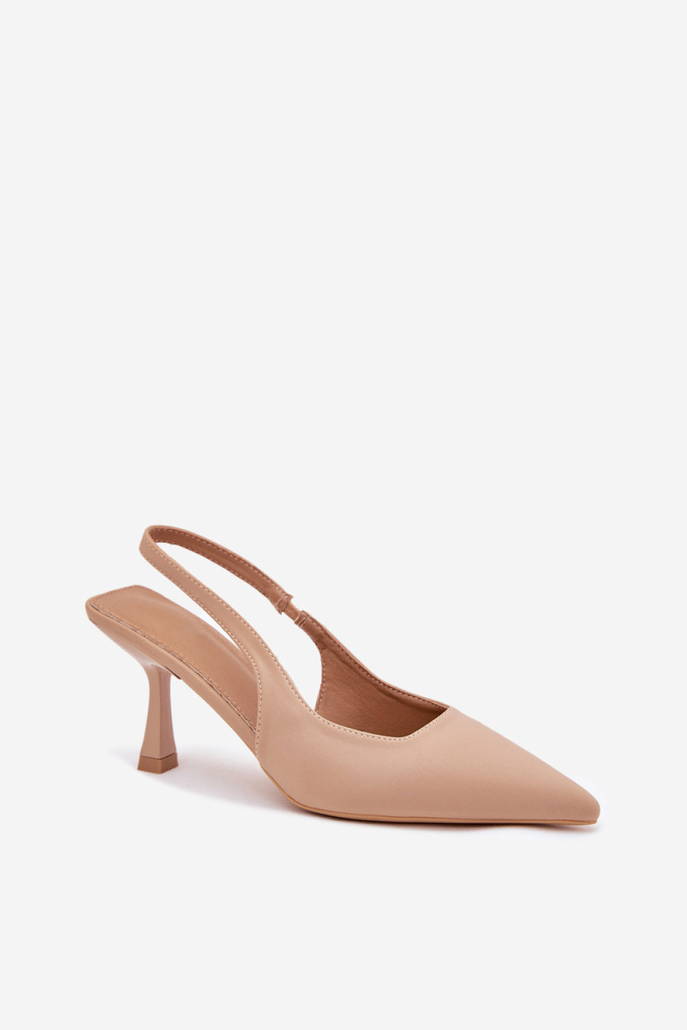 Step In Style Lunira Beige Faux Leather Stiletto Heeled Sandals - view 2