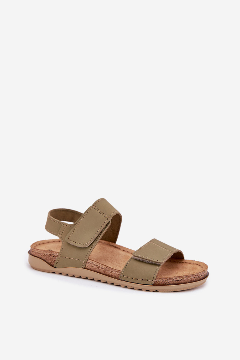 Step In Style Inblu Green Leather Look Sandals - view 2