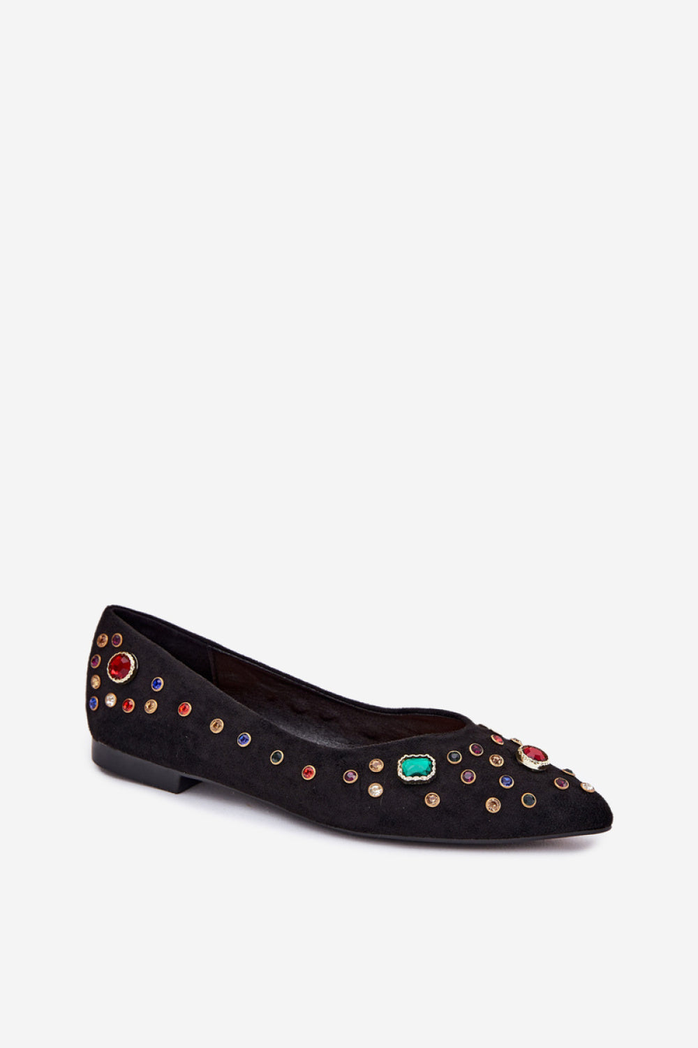 Step In Style Valena Black Faux Suede Ballet Flats - view 2