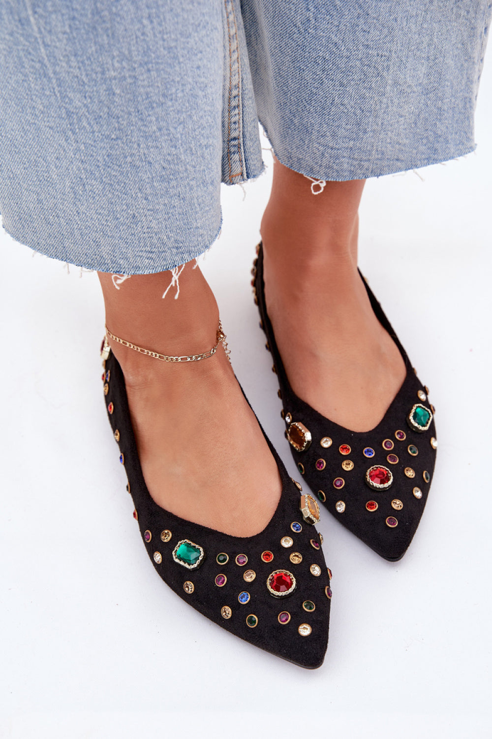 Step In Style Valena Black Faux Suede Ballet Flats - view 3