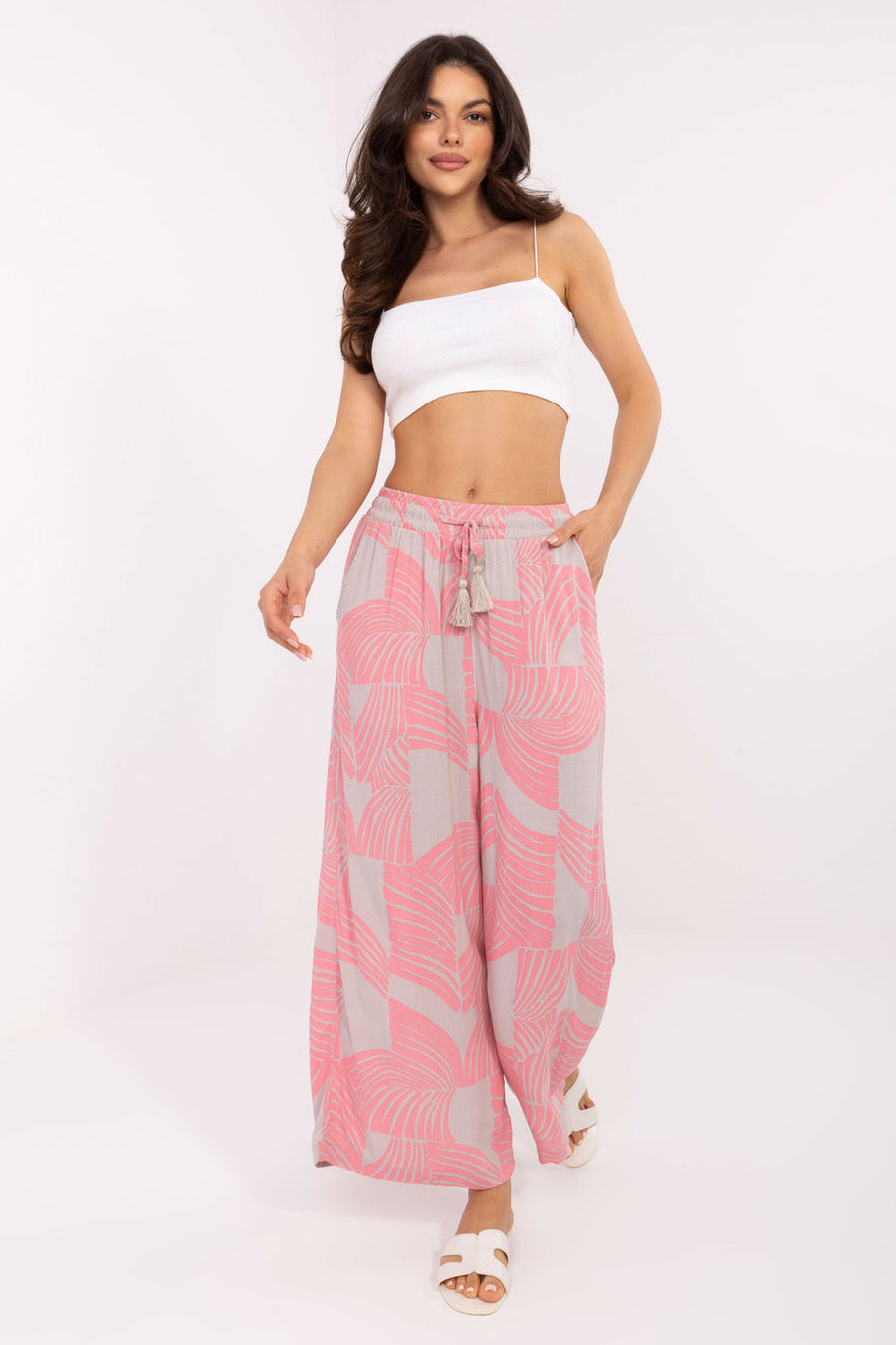 Sublevel Pink Wide Leg High Waisted Trousers
