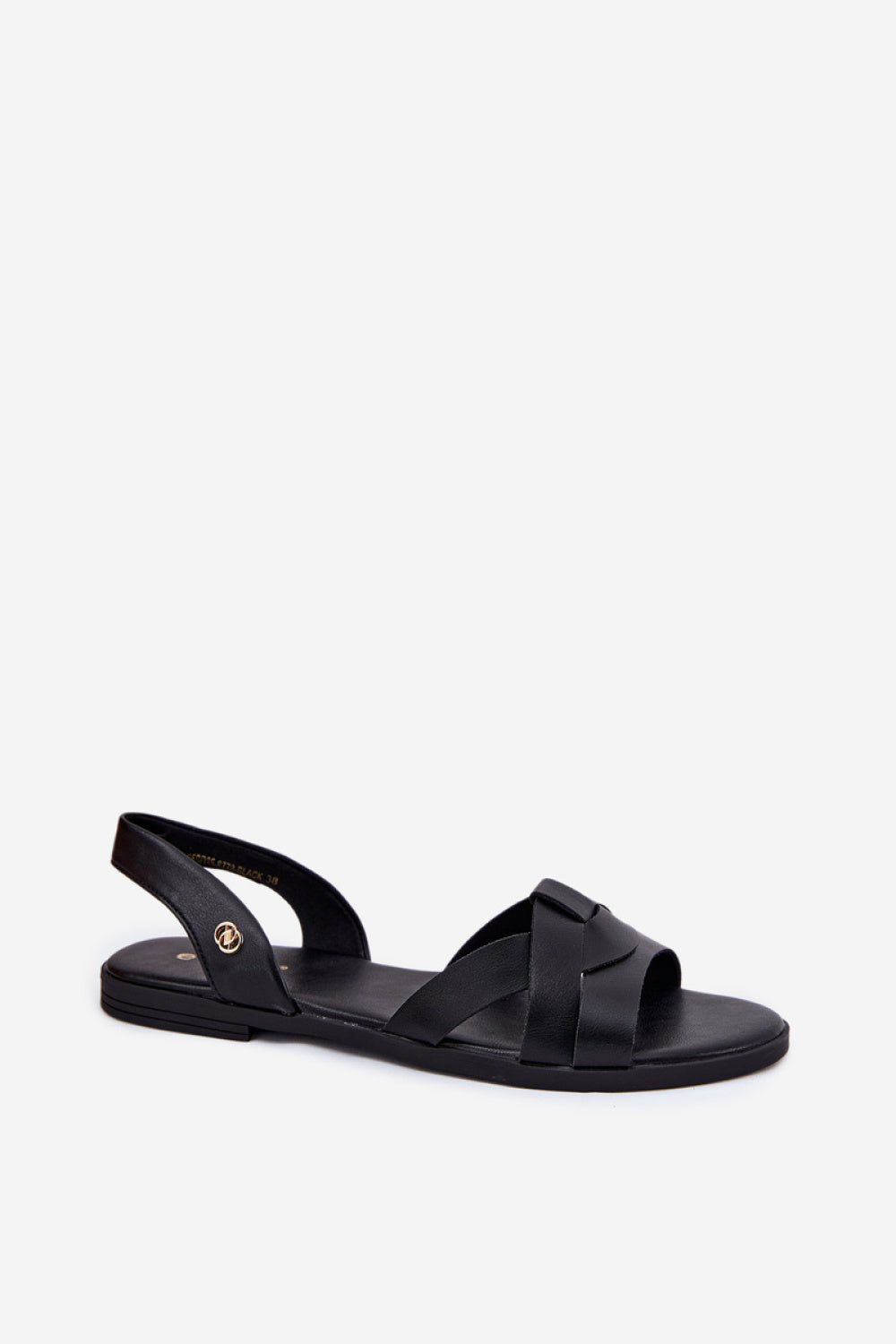 Step In Style Illoria Black Faux Leather Sandals - view 2