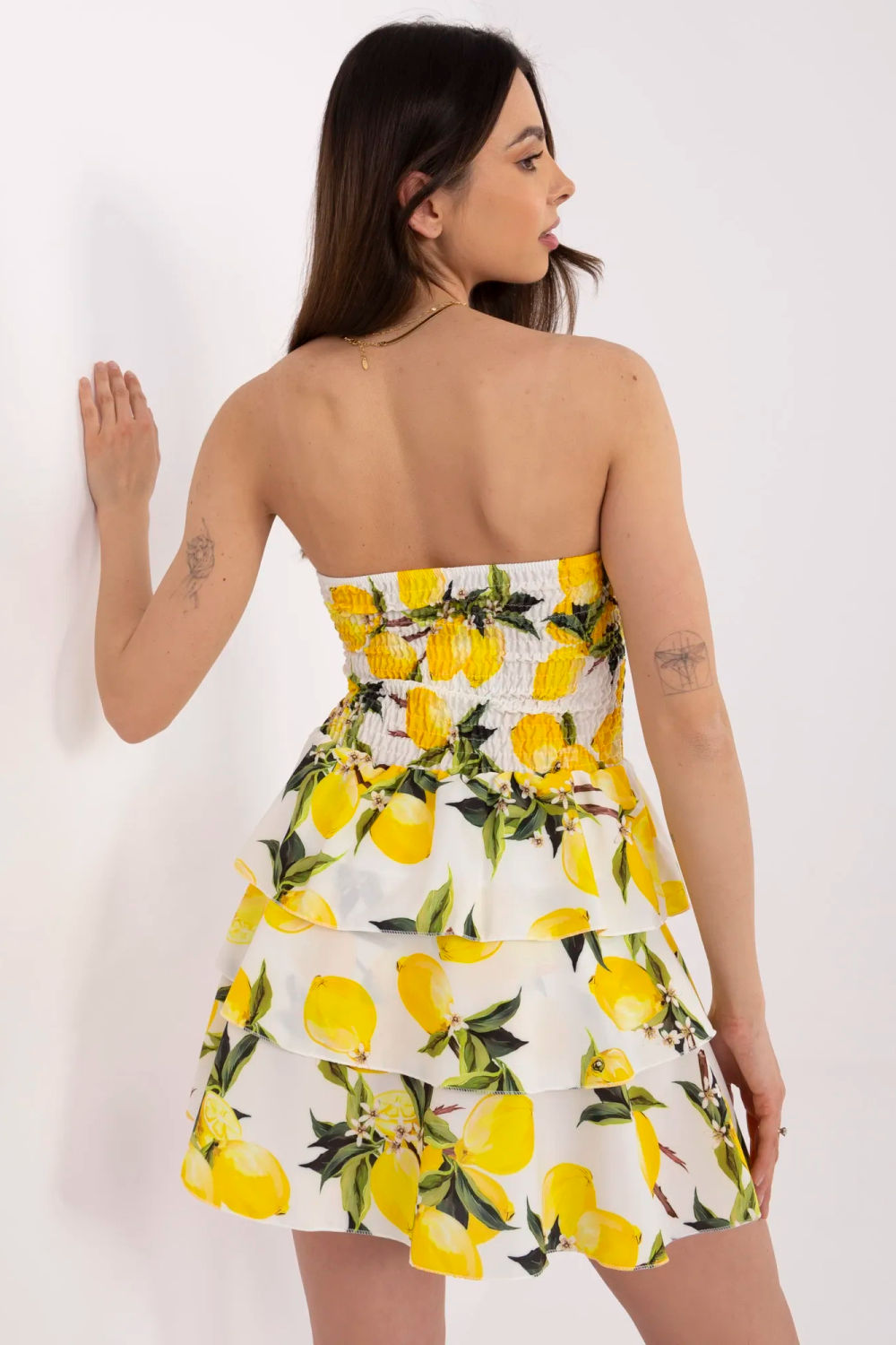 Italy Moda Ecru Mini Flared Dress - view 3