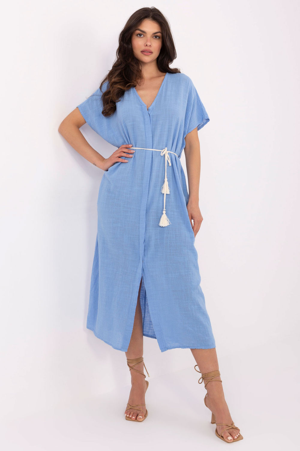 Och Bella Blue Midi Oversized Dress
