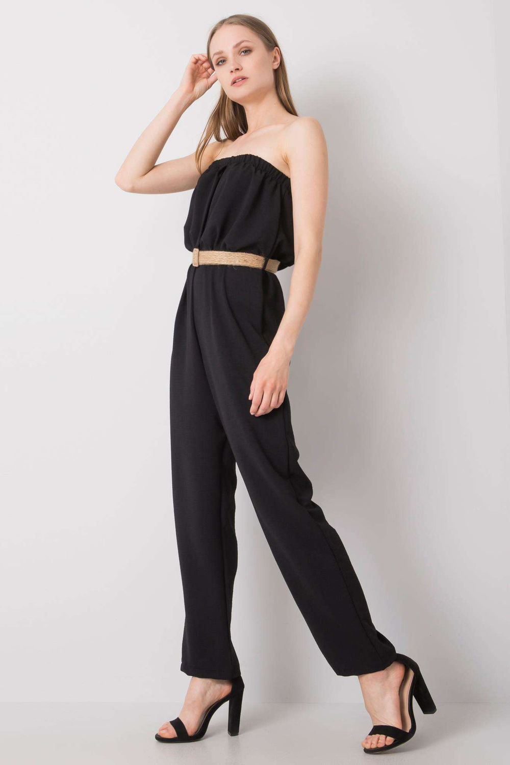 Rue Paris Black Sleeveless Jumpsuit - view 2