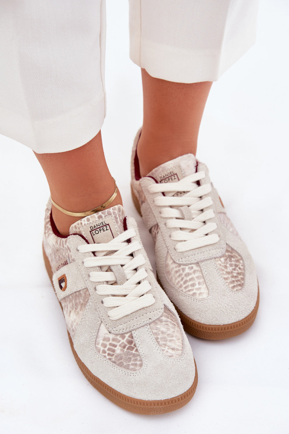 Step In Style Patterned Leather Trainers - view 3