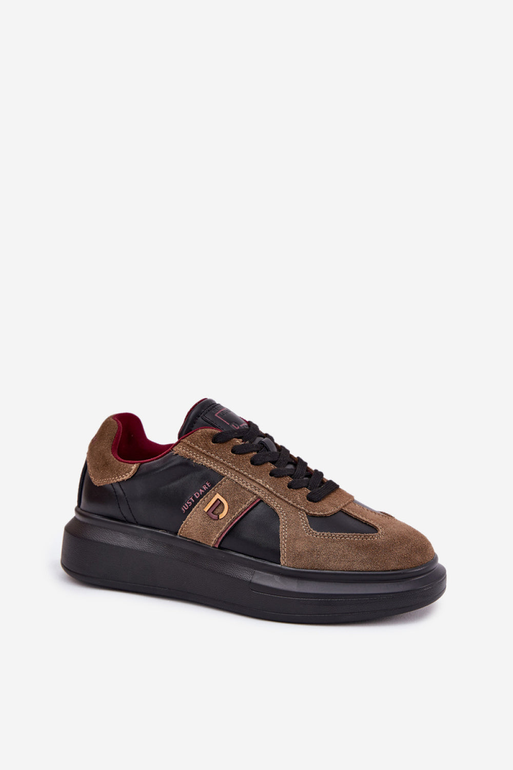 Step In Style Black Leather Trainers - view 2