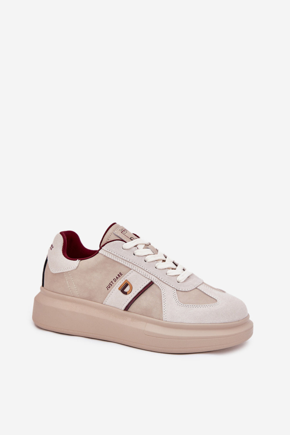 Step In Style Beige Leather Trainers - view 2