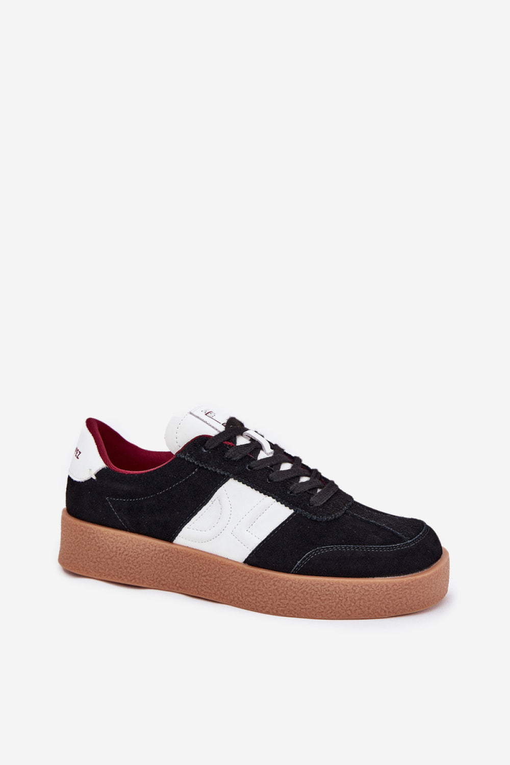 Step In Style Black Leather Trainers - view 2